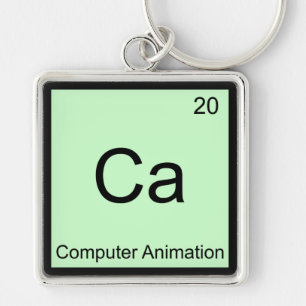Ca - Computeranimation Lustige Chemie Element T Schlüsselanhänger