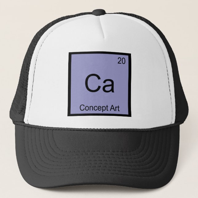 CA - Concept Art Funny Chemistry Element Symbol Truckerkappe (Vorderseite)