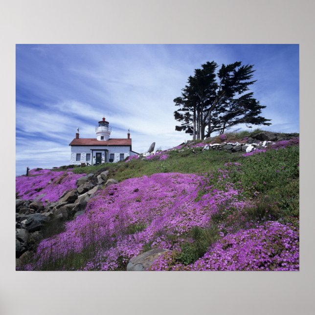 CA, Crescent City, Battery Point Leuchtturm mit Poster (Vorne)