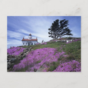 CA, Crescent City, Battery Point Leuchtturm mit Postkarte