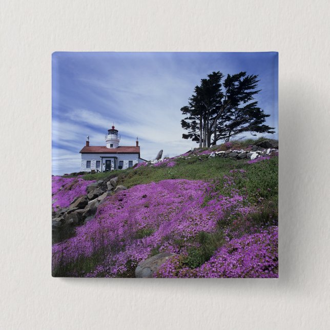 CA, Crescent City, Leuchtturm Battery Point mit Button (Vorderseite)