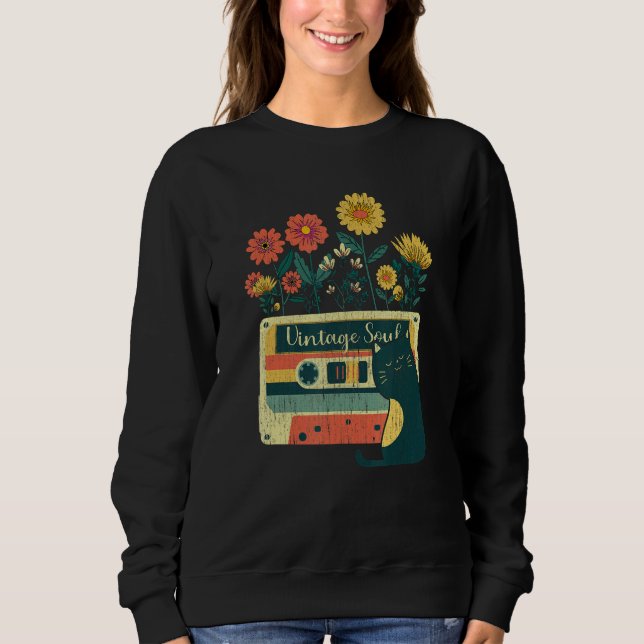 Ca for Lady Retro Soul Flowers Wildflower Sweatshirt (Vorderseite)