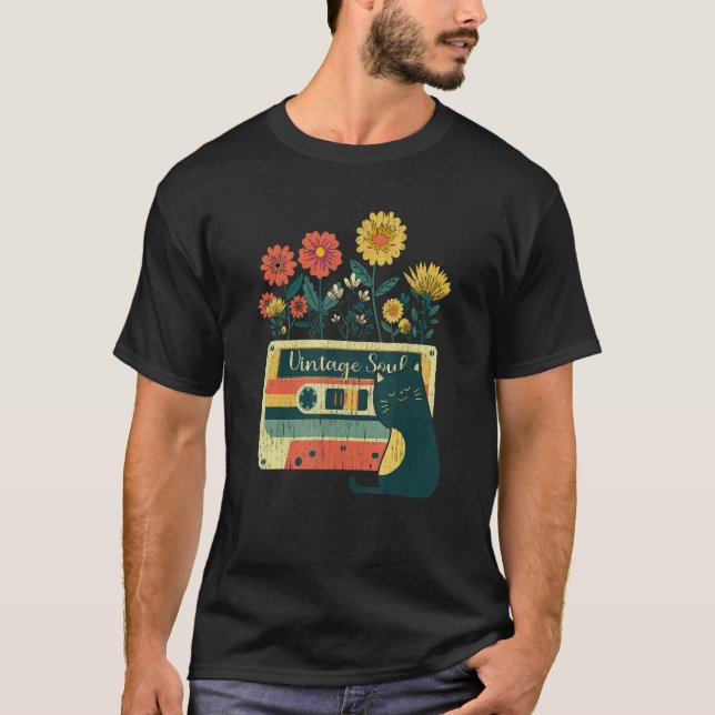 Ca for Lady Retro Soul Flowers Wildflower T-Shirt (Vorderseite)
