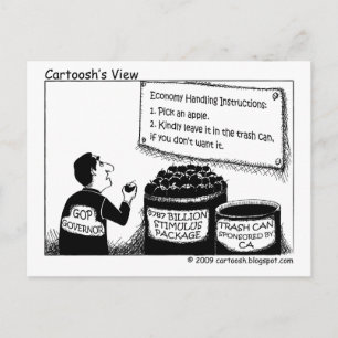 CA: Geben Sie mir Ihr ungewolltes Geld für Konjunk Postkarte