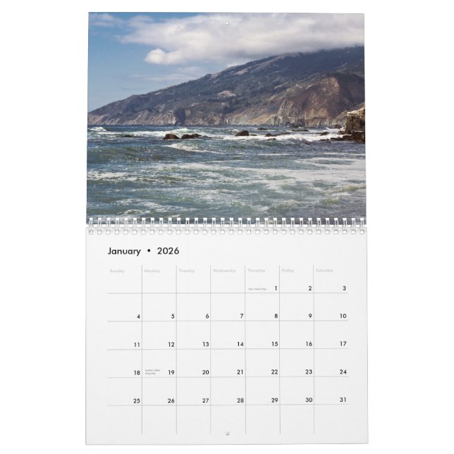 CA Hwy 1 Kalender (Jan 2026)