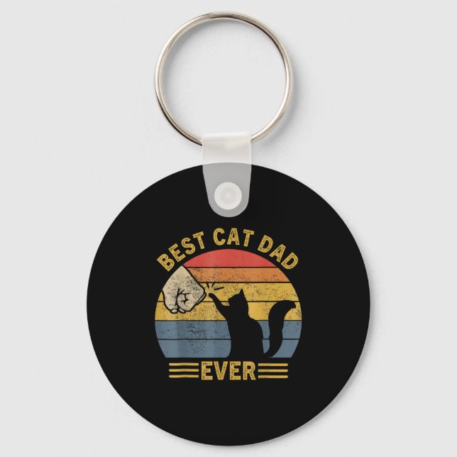 Ca Men Cat Dad Ever Funny Cat Lover Gift  Schlüsselanhänger (Vorderseite)