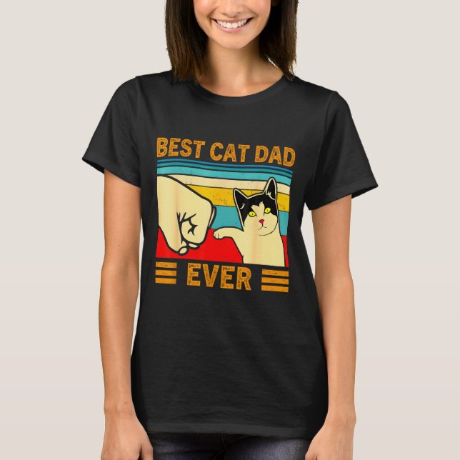 Ca Men Cat Dad Ever Funny Cat Lover Gift  T-Shirt (Vorderseite)