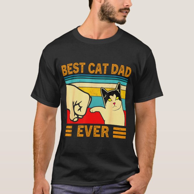 Ca Men Cat Dad Ever Funny Cat Lover Gift  T-Shirt (Vorderseite)