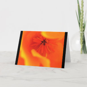 CA-Mohnblume "Herz" NOTECARD/BLANK Karte