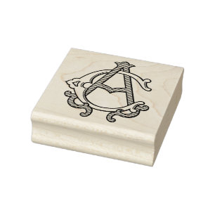 CA Monogram AC Monogram Gummi Ink Briefmarke Gummistempel