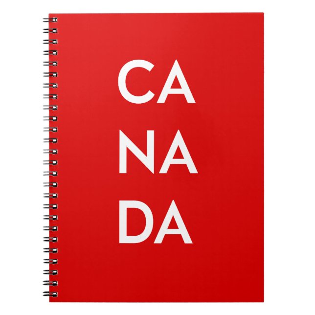 Ca Na Da Canada Dark Monotone Notizblock (Vorderseite)