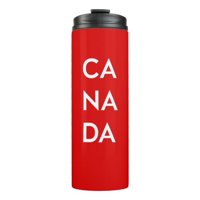 Ca Na Da Canada Dark Monotone Thermosbecher (Vorderseite)