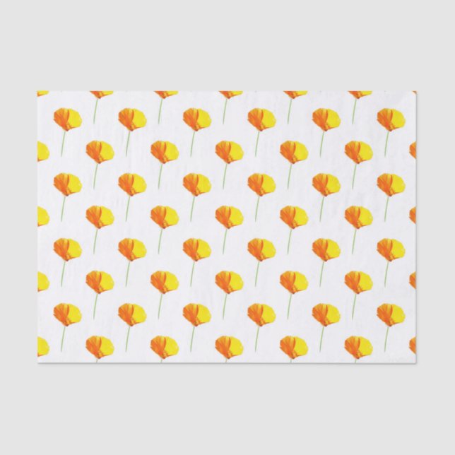 CA Poppy Pattern Seidenpapier (Vorderseite)