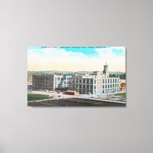 CA Raisin Association Packing Pflanze Leinwanddruck (Vorderseite)