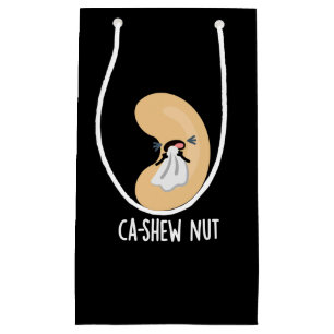 Ca-shew Funny Sneezing Cashew Nut Pun Dark BG Kleine Geschenktüte