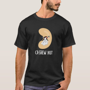 Ca-shew Funny Sneezing Cashew Nut Pun Dark BG T-Shirt