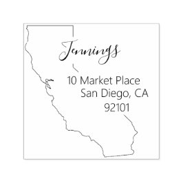 CA | Staat der Briefmarke der kalifornischen Rücks Permastempel