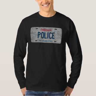 CA Staatliches Wunschkennzeichen POLICE T-Shirt