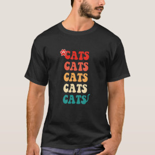 Ca Vintage Niedliche Katze Teen Girls Damen Männer T-Shirt