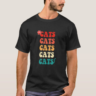 Ca Vintage Süße Katze Teenager Mädchen Frauen Män T-Shirt