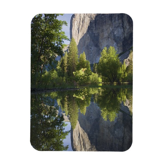 CA, Yosemite NP, El Capitan reflektiert in Merced Magnet (Vertikal)
