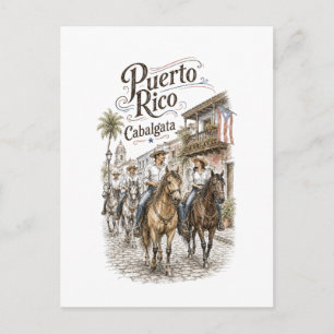 Cabalgata Puerto Rico Reiten Postkarte