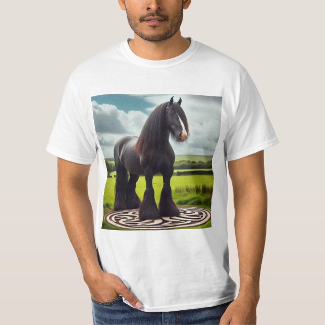 Caballo sobre el nudo celta T-Shirt (Vorderseite)