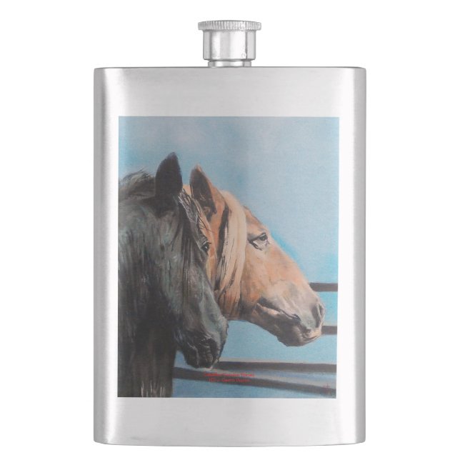 Caballos/Cabalos/Pferde Flachmann (Vorderseite)