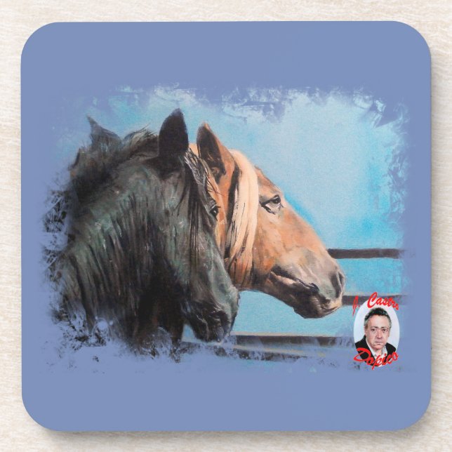 Caballos/Cabalos/Pferde Getränkeuntersetzer (Vorderseite)