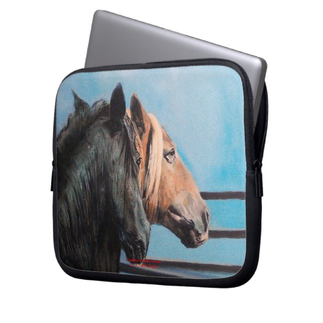 Caballos/Cabalos/Pferde Laptopschutzhülle (Vorderseite Links)