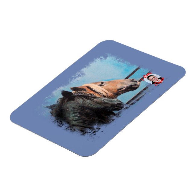 Caballos/Cabalos/Pferde Magnet (Linke Seite)