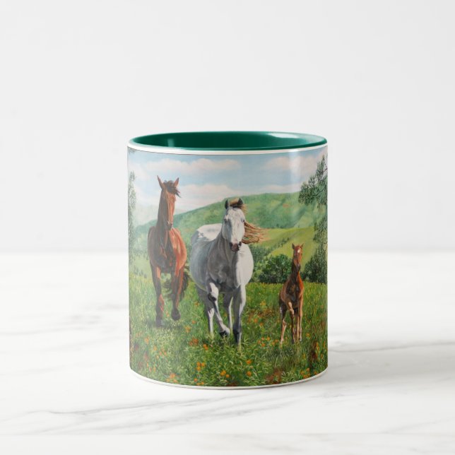 caballos zweifarbige tasse (Mittel)