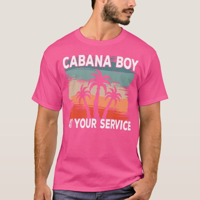 Cabana Boy At Your Service Black T-Shirt