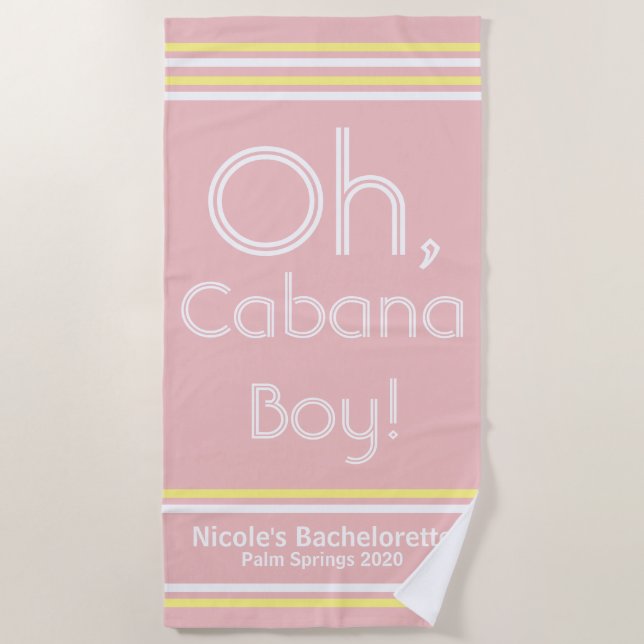 Cabana Boy Beach Handtuch (Vorderseite)