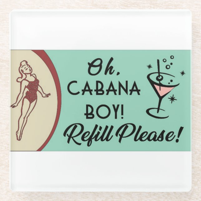 Cabana Boy Glasuntersetzer (Vorderseite)