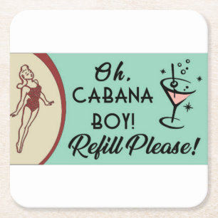 Cabana Boy Rechteckiger Pappuntersetzer