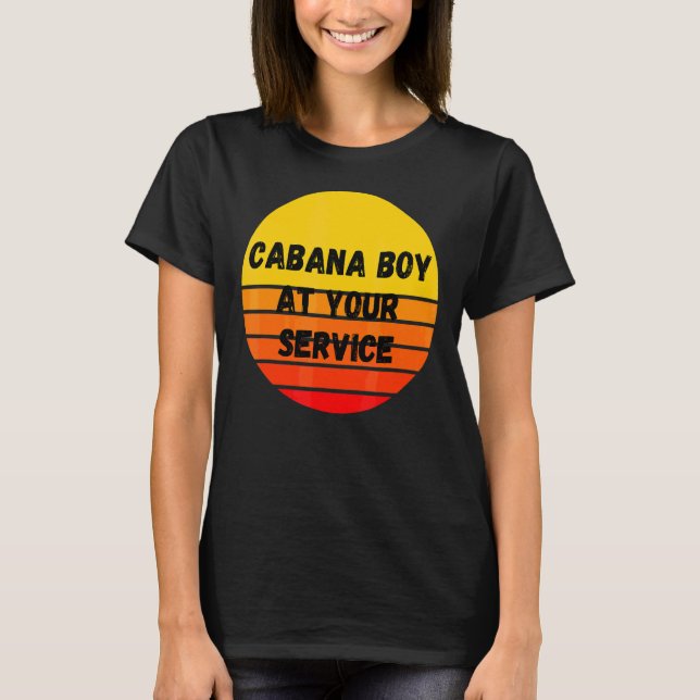 Cabana Boy Summer Pool Party Barkeeper Bartending T-Shirt (Vorderseite)