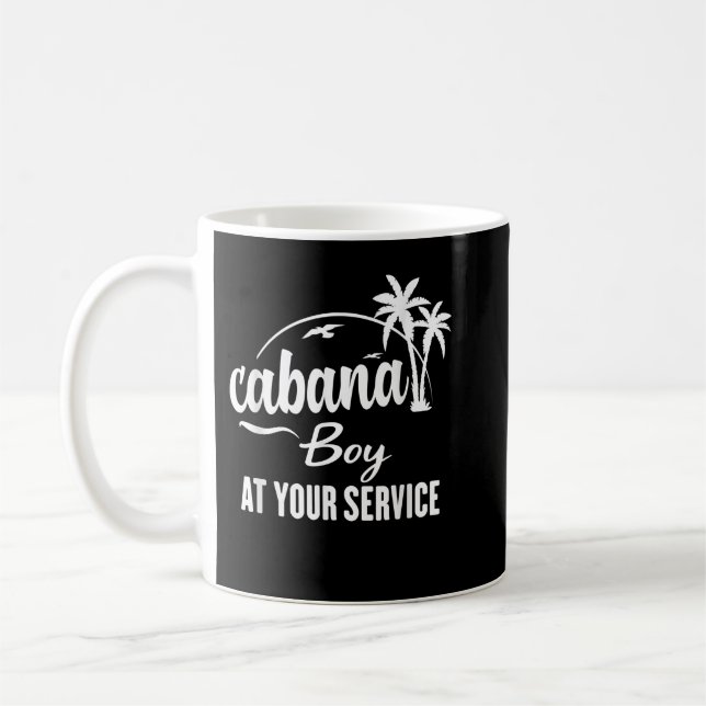 Cabana Junge zu Ihrer Verfügung Funny Summer T Shi Kaffeetasse (Links)