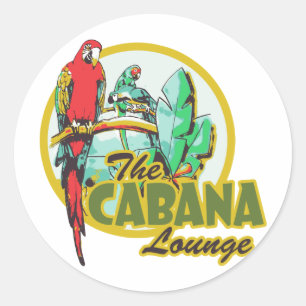 Cabana Lounge Runder Aufkleber