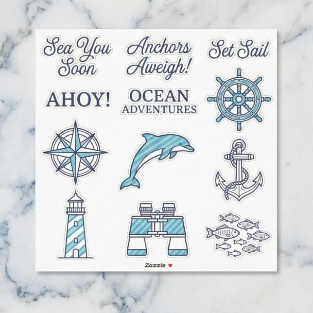 Cabana Sail Voyage Stickers Aufkleber (Chart your course for fun.)