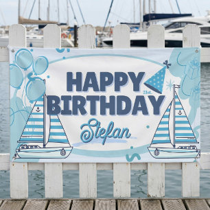 Cabana-Segel- Geburtstagsbanner Nautical Banner