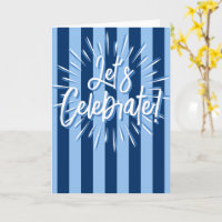 Cabana Streifen "Let's Celebrate" Burst in Blue