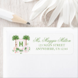 Cabana Streifen Palm Beach Monogramm Wappen