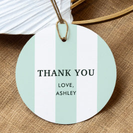 Cabana Strip Sea Green Brautparty Geschenkanhänger