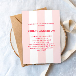 Cabana Stripe Blassrosa Brautparty Einladung
