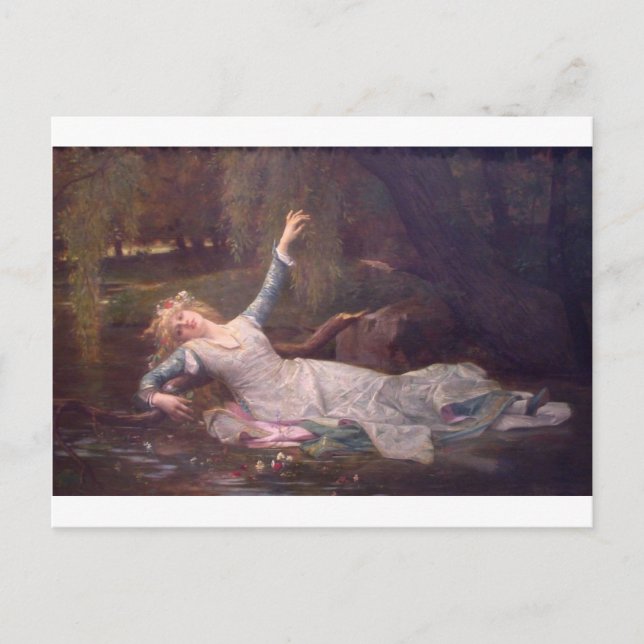 Cabanel Alexandre Ophelia 1883 Postkarte (Vorderseite)