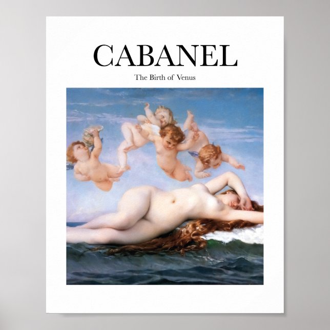 Cabanel - Die Geburt der Venus Poster (Vorne)