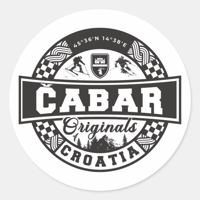 Čabar Originals Runder Aufkleber (Vorderseite)