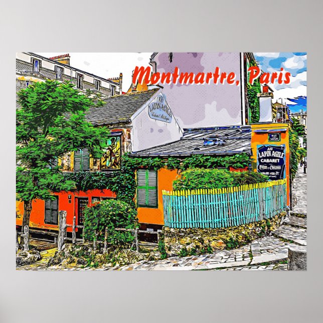 Cabaret Au Lapin Agile. Paris, Frankreich Poster (Vorne)