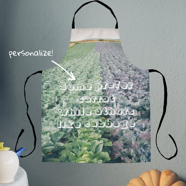 Cabbage Field: grün und lila Schürze (Von Creator hochgeladen)